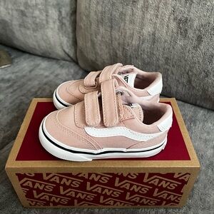 Vans Kids Blush and White Sneakers
